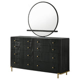 Arini Black 8-Drawer Bedroom Dresser with Mirror from Coaster - Luna Furniture