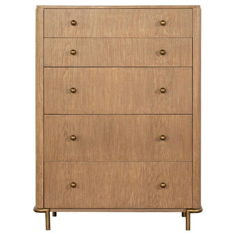 Arini Sand Wash 5-Drawer Chest from Coaster - Luna Furniture