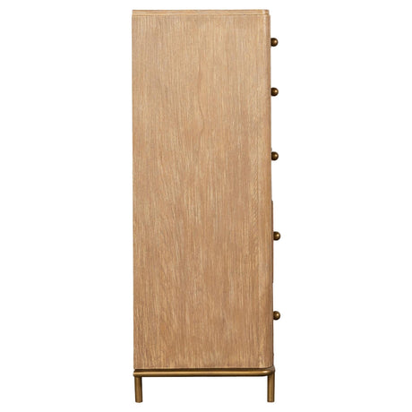 Arini Sand Wash 5-Drawer Chest from Coaster - Luna Furniture