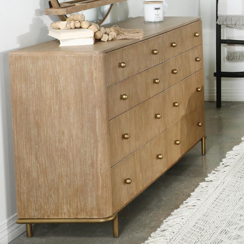 Arini 8-drawer Dresser Sand Wash - Luna Furniture Arini 8-drawer Dresser Sand Wash - Luna Furniture