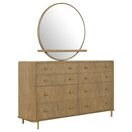 Arini Sand Wash 8-Drawer Dresser with Mirror from Coaster - Luna Furniture