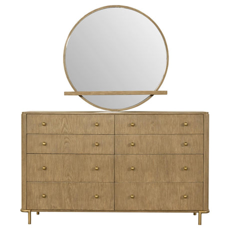 Arini Sand Wash 8-Drawer Dresser with Mirror from Coaster - Luna Furniture