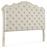 Arlendyne Antique White Upholstered Panel Bedroom Set from Ashley - Luna Furniture