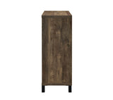 Arlington Rustic Oak Bar Cabinet with Sliding Door from Coaster - Luna Furniture