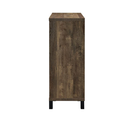 Arlington Rustic Oak Bar Cabinet with Sliding Door from Coaster - Luna Furniture