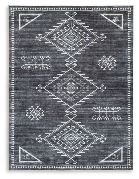 Arloman Black/Cream/Gray 5' x 7' Rug from Ashley Furniture - Luna Furniture