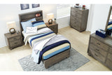 Arnett Gray Twin Bookcase Panel Bed from Ashley - Luna Furniture