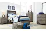 Arnett Gray Twin Bookcase Panel Bed from Ashley - Luna Furniture