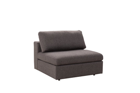 Arny Smoke Armless Chair from Nova Furniture - Luna Furniture