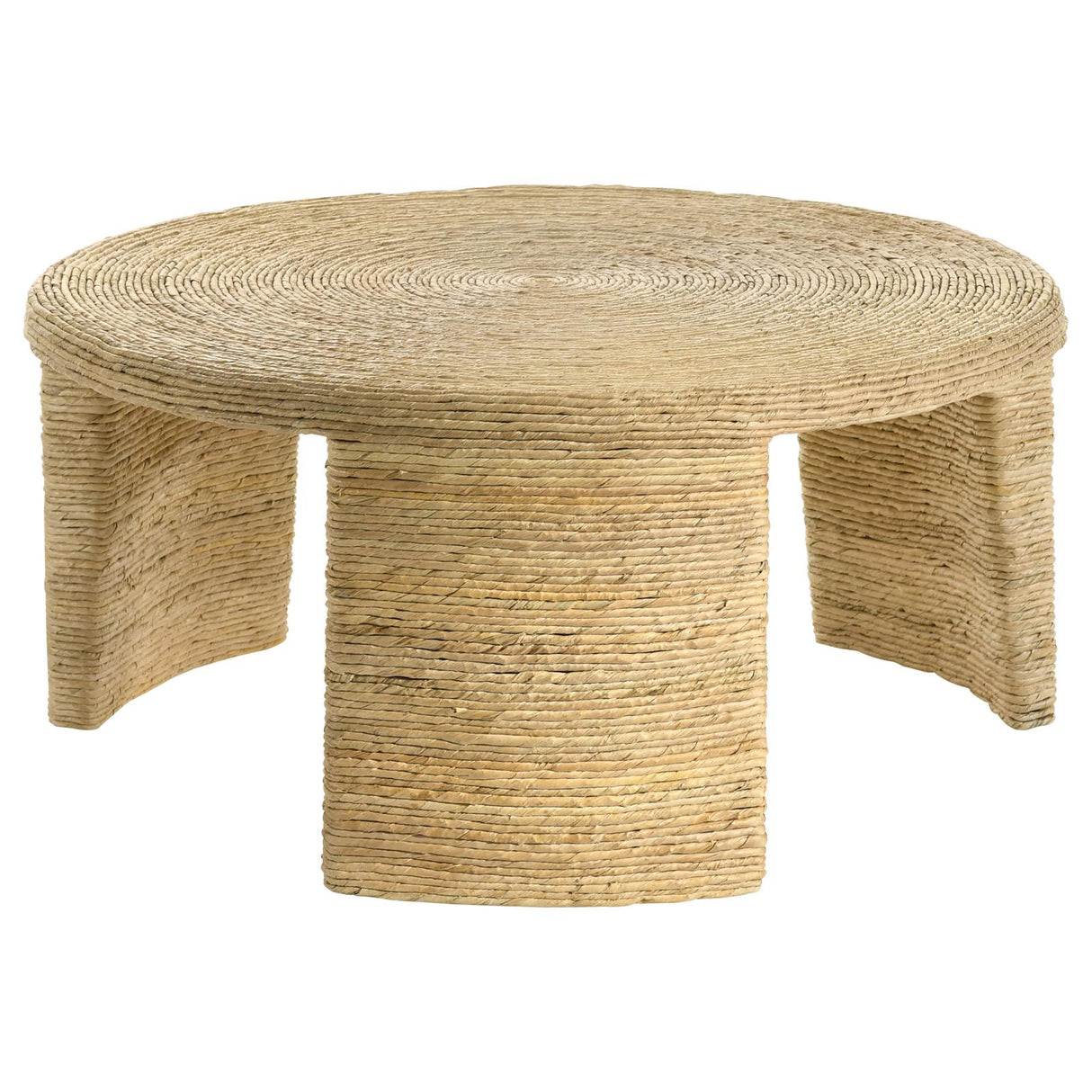 Artina Natural Brown Woven Rattan Round Coffee Table from Coaster - Luna Furniture