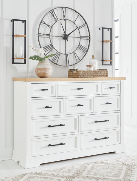 Ashbryn White/Natural Dresser from Ashley - Luna Furniture
