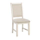 Asher Antique White/Beige Dining Side Chair, Set of 2 from Homelegance - Luna Furniture