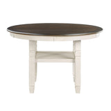Asher Antique White/Brown Round Dining Table from Homelegance - Luna Furniture