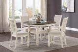 Asher Antique White/Brown Dining Set from Homelegance - Luna Furniture