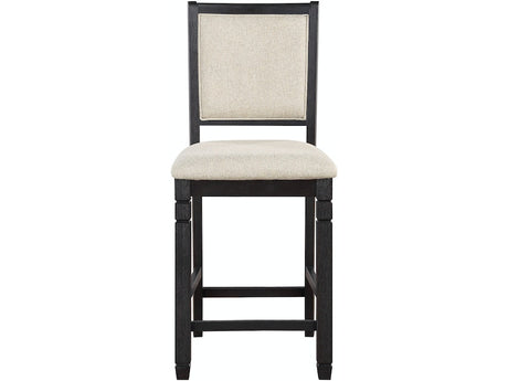 Asher Black/Beige Counter Height Chair, Set of 2 from Homelegance - Luna Furniture