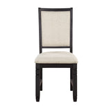 Asher Black/Beige Side Chair, Set of 2 from Homelegance - Luna Furniture