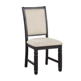 Asher Black/Beige Side Chair, Set of 2 from Homelegance - Luna Furniture