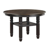 Asher Black/Brown Round Dining Table from Homelegance - Luna Furniture