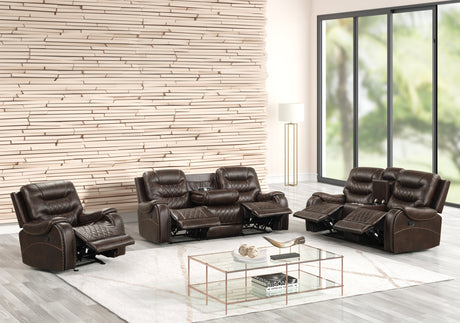 Ashley Brown Oversized 3-Piece Reclining Living Room Set from Happy Homes - Luna Furniture