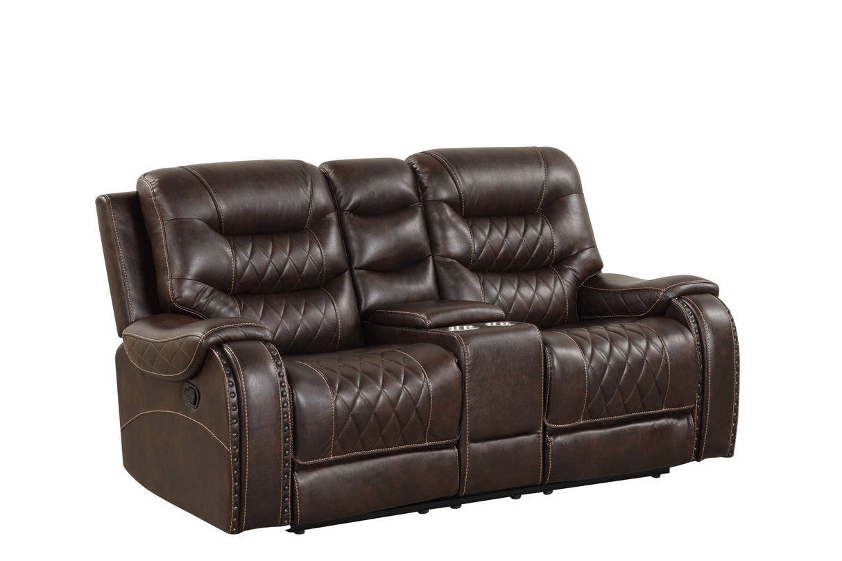 Ashley Brown Oversized 3-Piece Reclining Living Room Set from Happy Homes - Luna Furniture