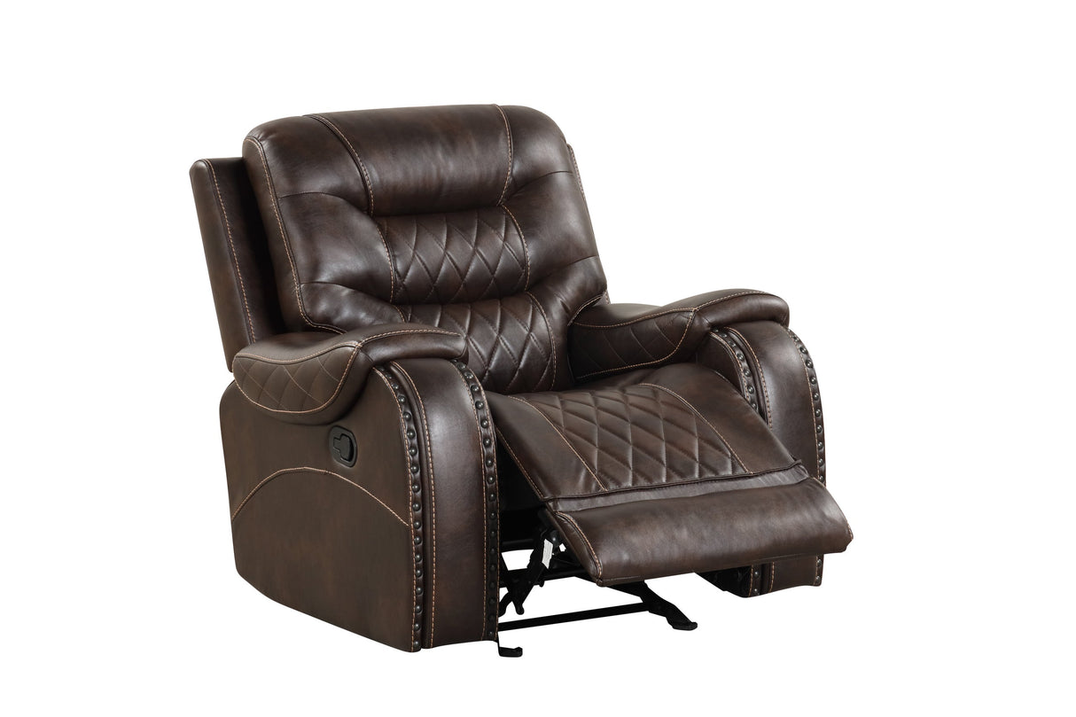 Ashley Brown Oversized 3-Piece Reclining Living Room Set from Happy Homes - Luna Furniture