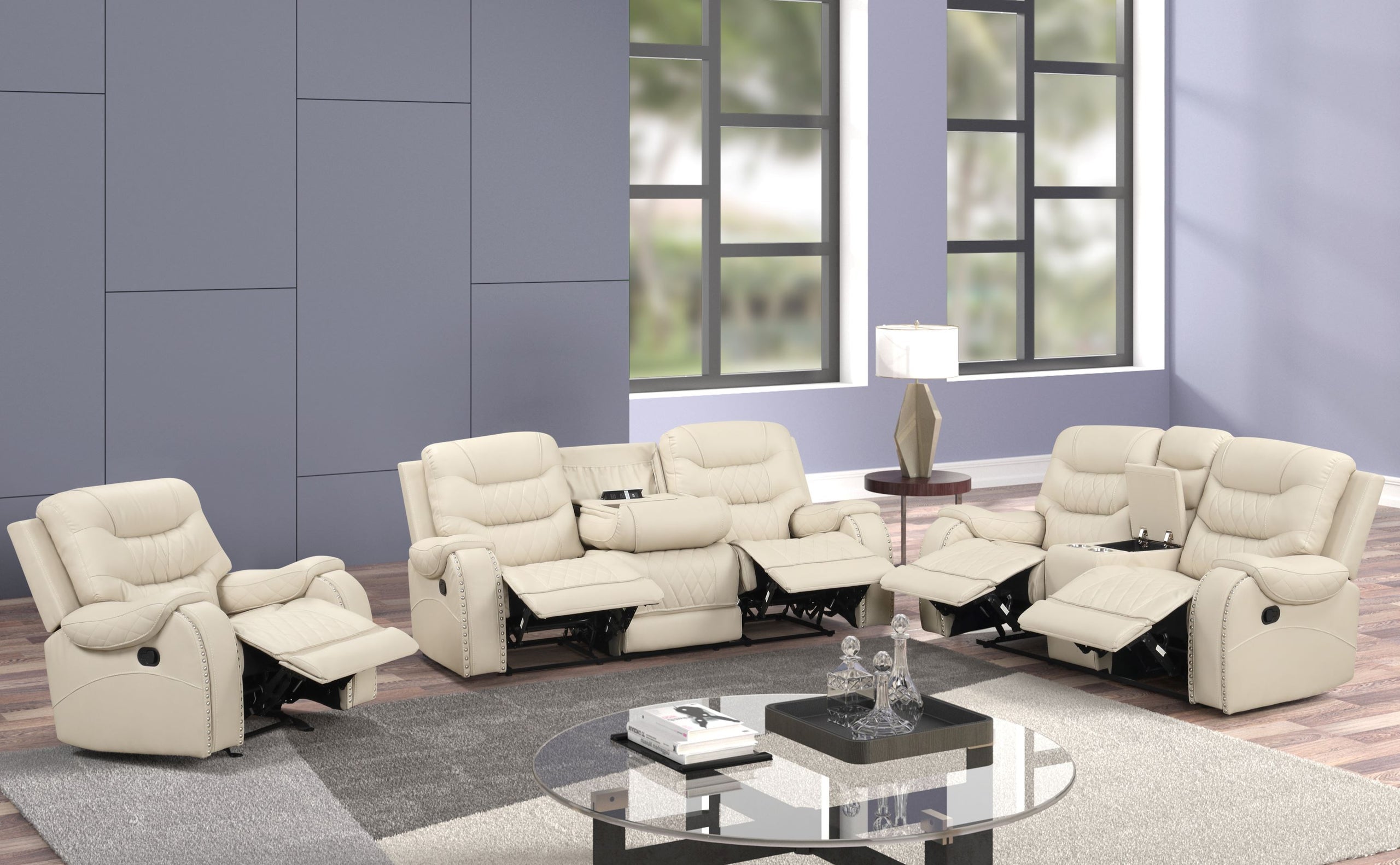 Happy Homes Ashley2005 OVERSIZED 3PC Reclining Set - Luna Furniture
