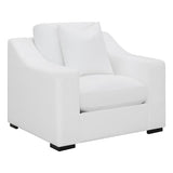Ashlyn White Upholstered Sloped Arms Chair from Coaster - Luna Furniture