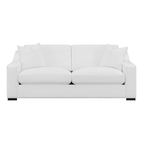 Ashlyn White Upholstered Sloped Arms Sofa from Coaster - Luna Furniture