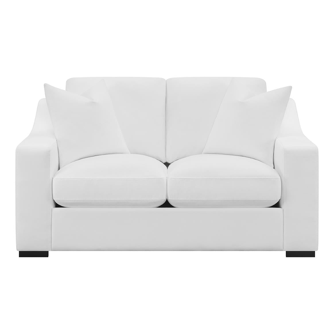Ashlyn White Upholstered Sloped Arms Living Room Set from Coaster - Luna Furniture