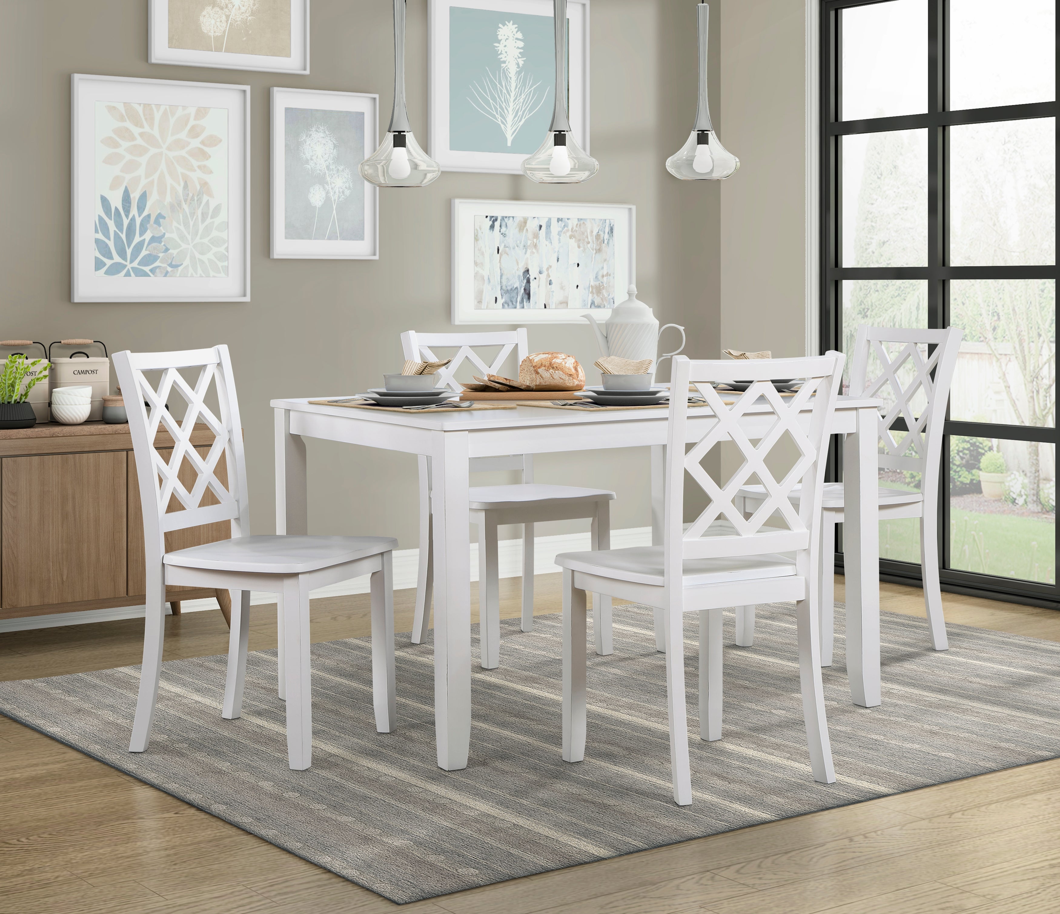5892WT 5-Piece Pack Dinette Set - Luna Furniture