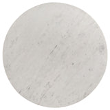 Astoria White Round Genuine Marble Coffee Table from Coaster - Luna Furniture