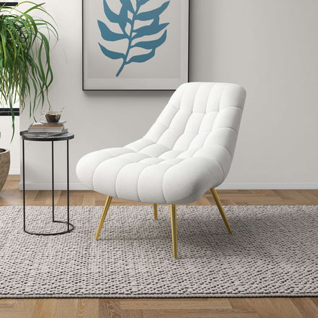 Aubrey Cream French Boucle Lounge Chair from Midinmod - Luna Furniture