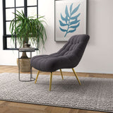 Aubrey Grey French Boucle Lounge Chair from Midinmod - Luna Furniture
