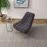 Aubrey Grey French Boucle Lounge Chair from Midinmod - Luna Furniture