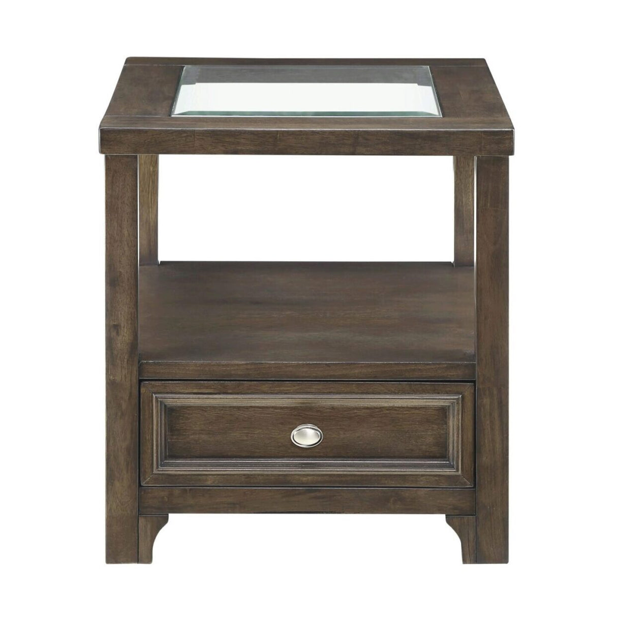 Auburn Transitional Charcoal Brown Wood End Table from Homelegance - Luna Furniture