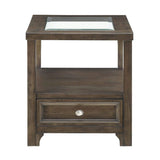 Auburn Transitional Charcoal Brown Wood End Table from Homelegance - Luna Furniture