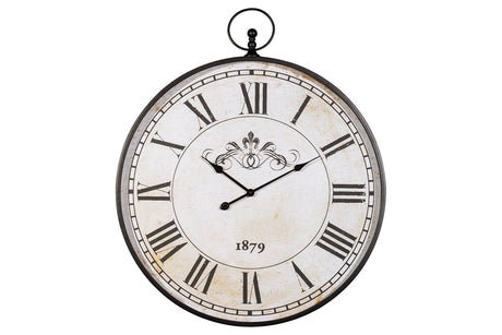 Augustina Antique Black Wall Clock from Ashley - Luna Furniture