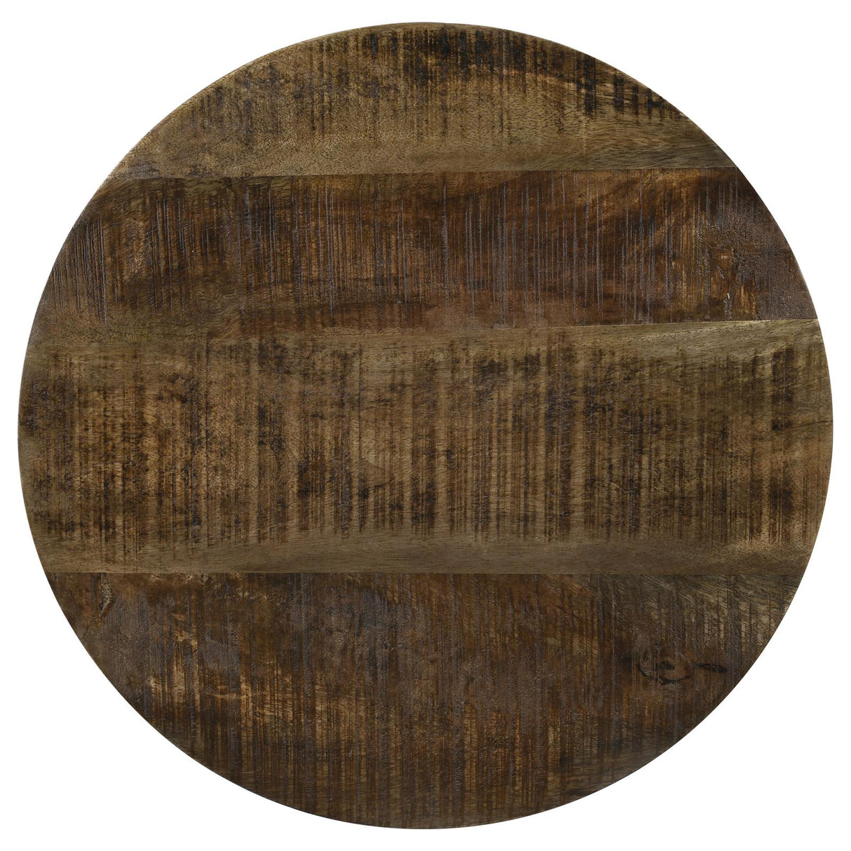 Aurora Natural and Black Round Accent Table with Drum Base from Coaster - Luna Furniture