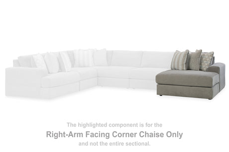 Avaliyah Ash Right-Arm Facing Corner Chaise from Ashley - Luna Furniture