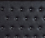 Aveline Black Queen LED Upholstered Panel Bed from Homelegance - Luna Furniture