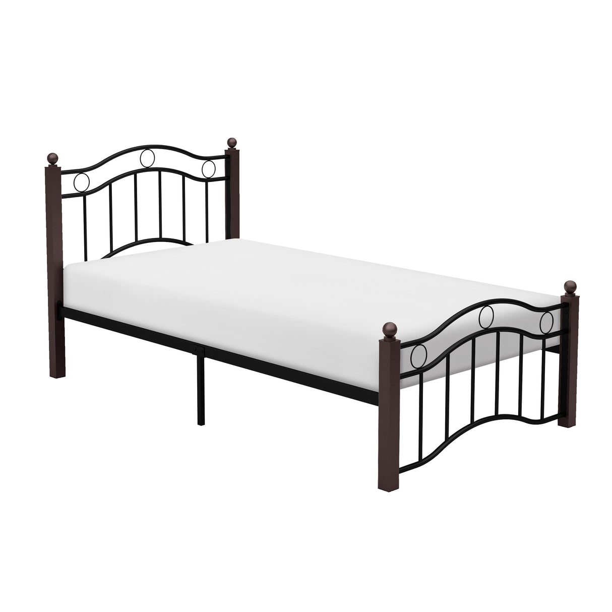 Averny Black/Brown Twin Metal Platform Bed from Homelegance - Luna Furniture