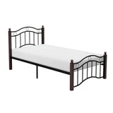 Averny Black/Brown Twin Metal Platform Bed from Homelegance - Luna Furniture