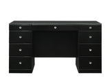 Avery Black Makeup Vanity Set with Lighted Mirror from Crown Mark - Luna Furniture
