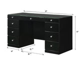 Avery Black Makeup Vanity Set with Lighted Mirror from Crown Mark - Luna Furniture