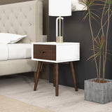 Avery Mid-Century Modern Solid Wood Night Stand 1 Drawer from Midinmod - Luna Furniture