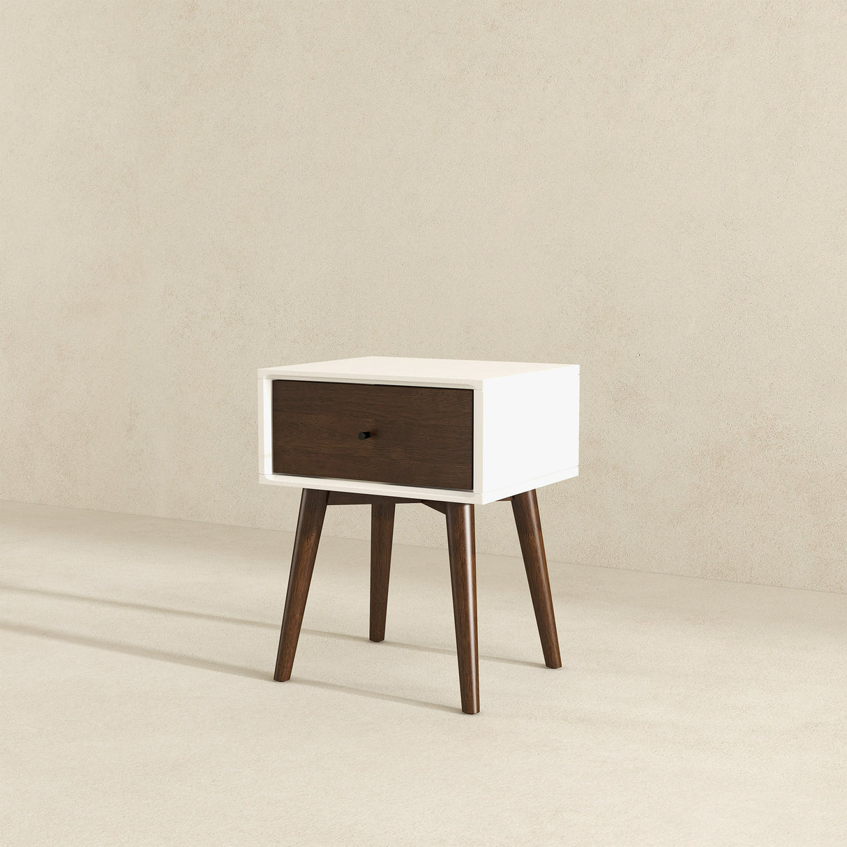 Avery Mid-Century Modern Solid Wood Night Stand 1 Drawer from Midinmod - Luna Furniture