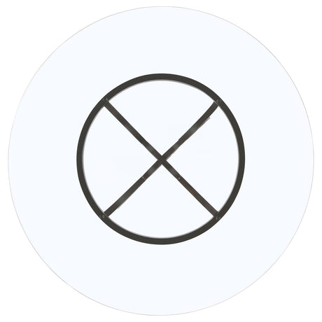 Aviano Clear and Gunmetal 48" Round Glass Top Dining Table from Coaster - Luna Furniture