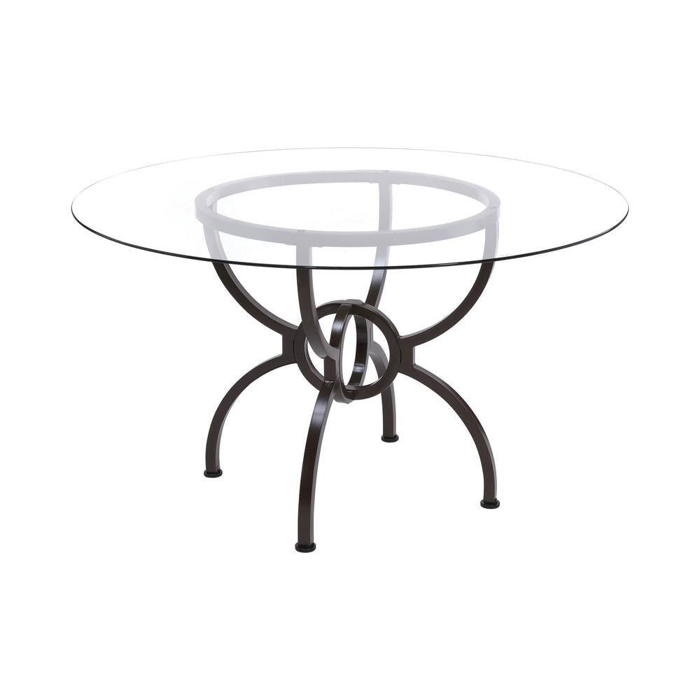 Aviano Gunmetal Dining Table Base from Coaster - Luna Furniture