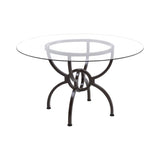 Aviano Gunmetal Dining Table Base from Coaster - Luna Furniture