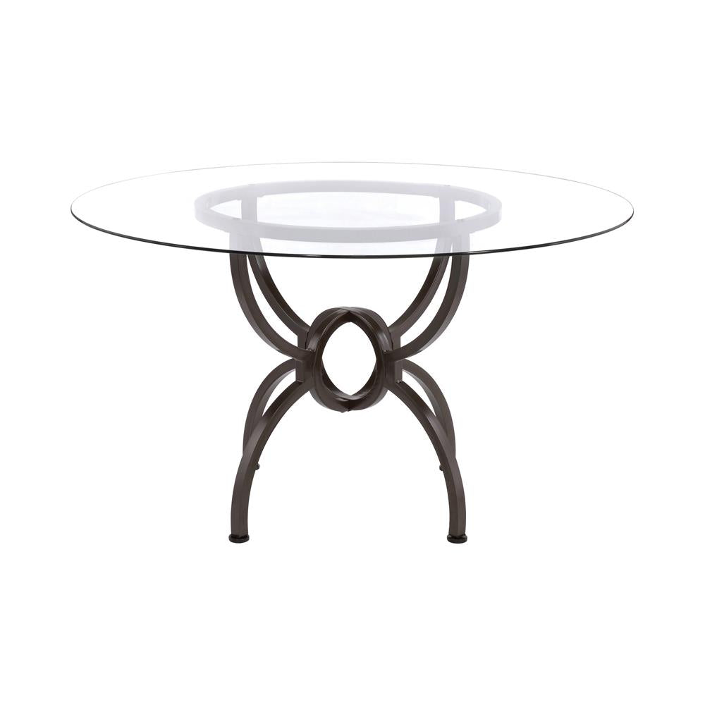 Aviano Gunmetal Dining Table Base from Coaster - Luna Furniture